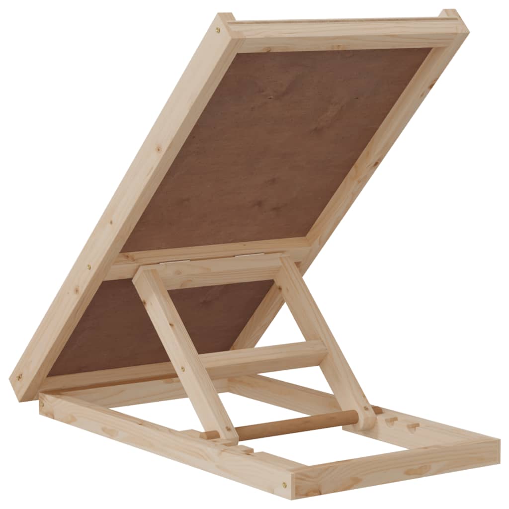 Hunderampe Grau 100x40 cm Massivholz Tanne