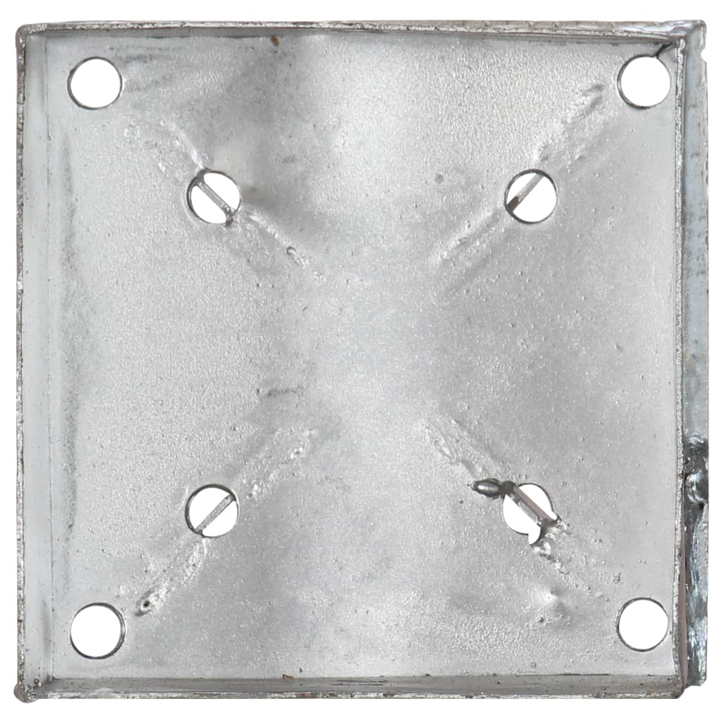 Erdspieße 2 Stk. Silbern 7×7×75 cm Verzinkter Stahl