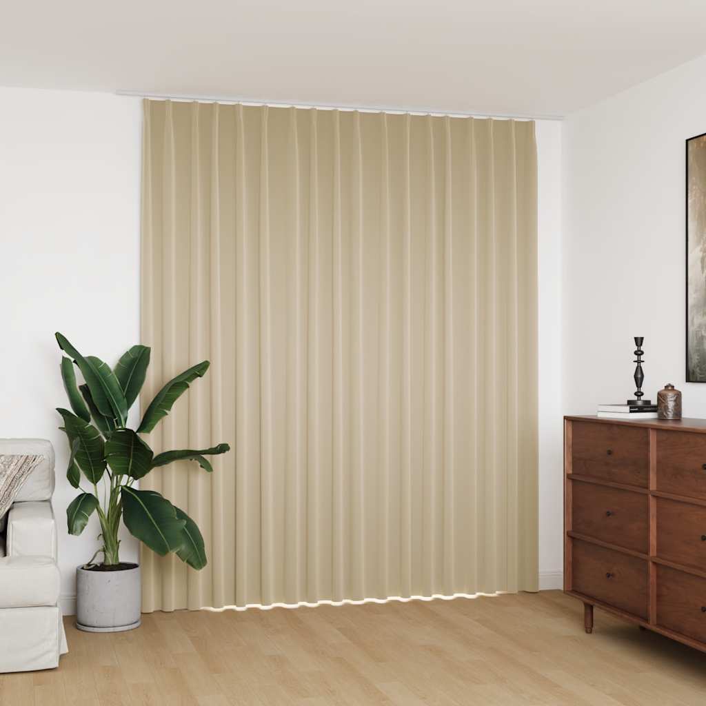 Verdunkelungsvorhang mit Haken Schwarz 290 x 245 cm