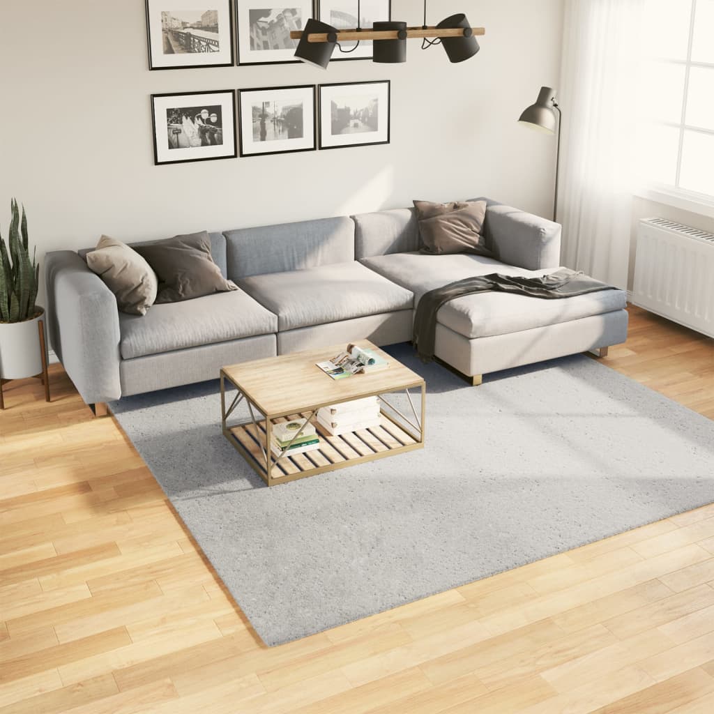 Teppich HUARTE Kurzflor Weich und Waschbar Anthrazit 60x110 cm