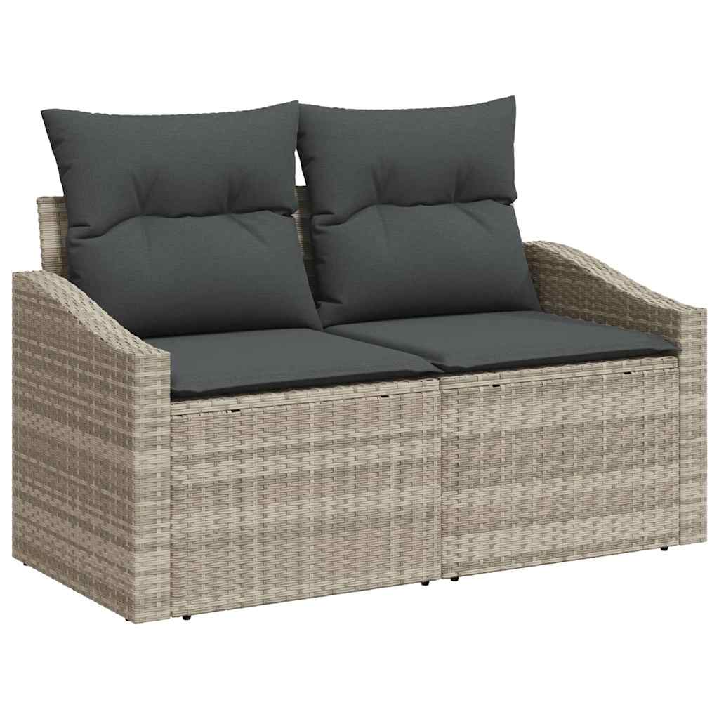 Garten Essgruppe mit Kissen 6 pcs Schwarz und Creme