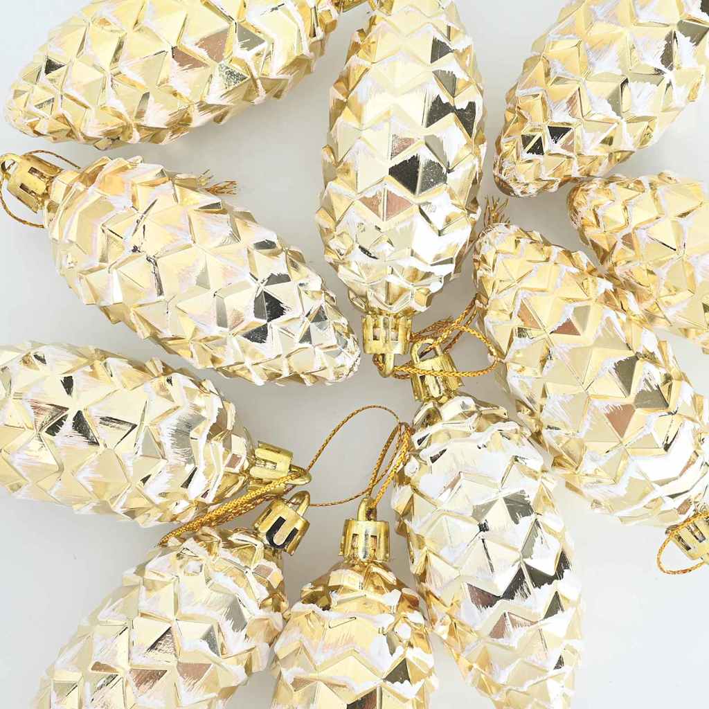Weihnachts-Tannenzapfen Ball 40 pcs Silber Kunststoff