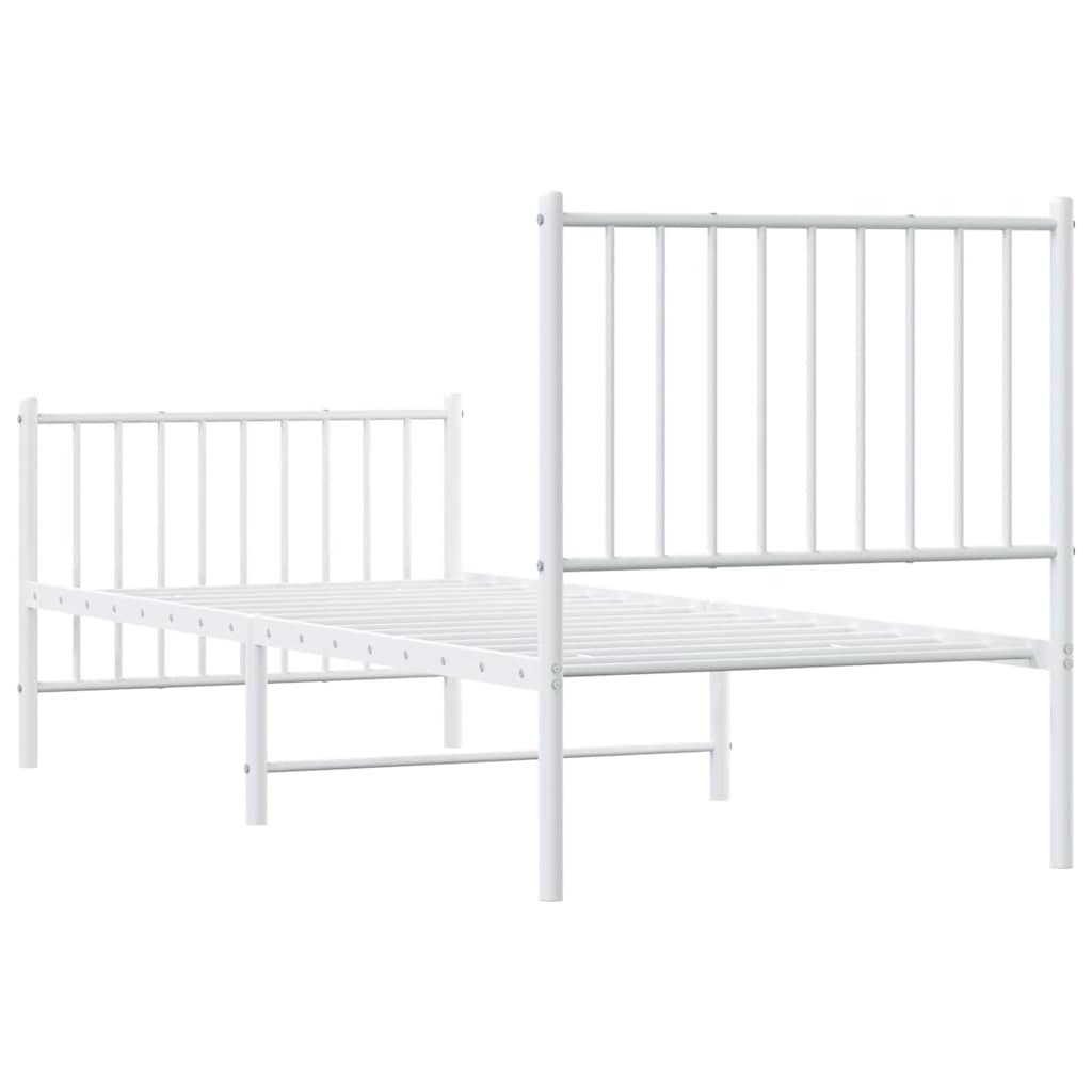 Bettgestell Metall Schwarz 75x190 cm
