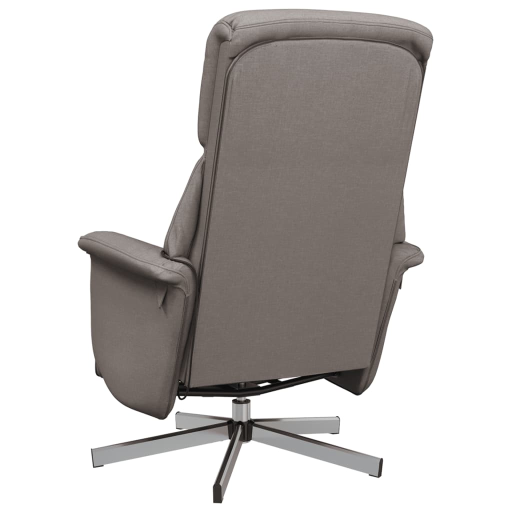 Massagesessel mit Fußteil Braun Stoff