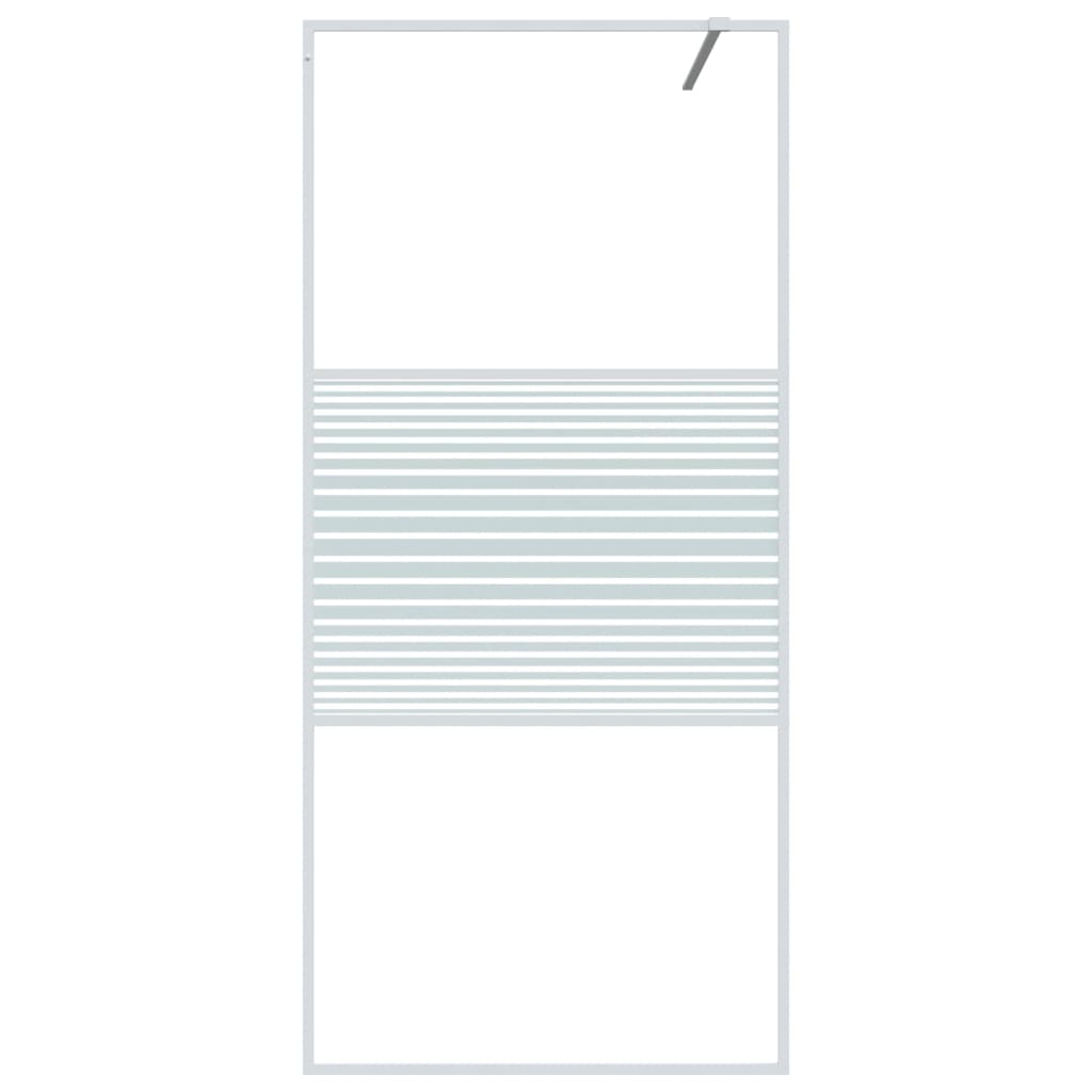Duschwand für Begehbare Dusche Schwarz 100x195 cm ESG-Glas Klar
