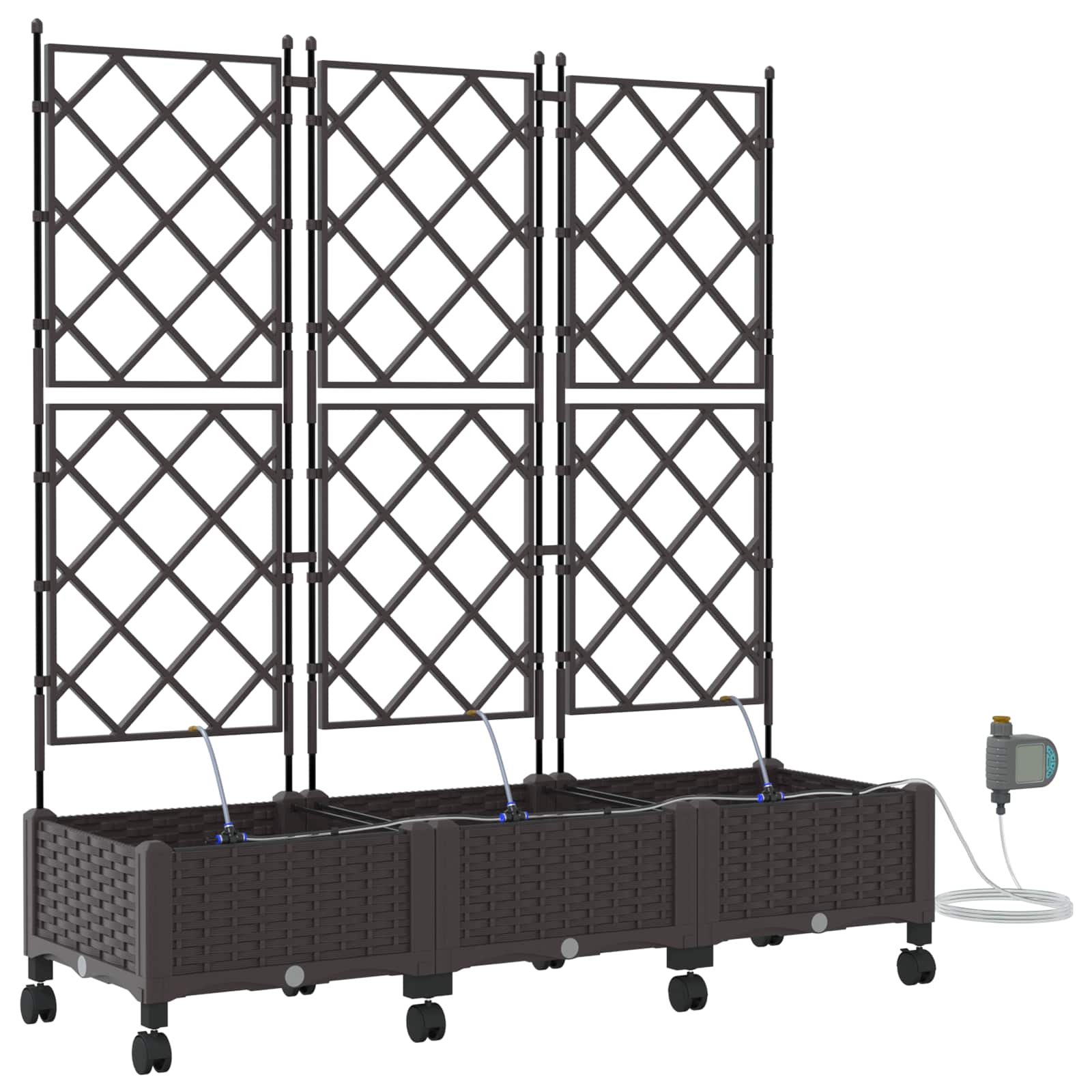 Garten-Pflanzgefäß 4 Stk. Braun 160 x 40 x 22 cm PP