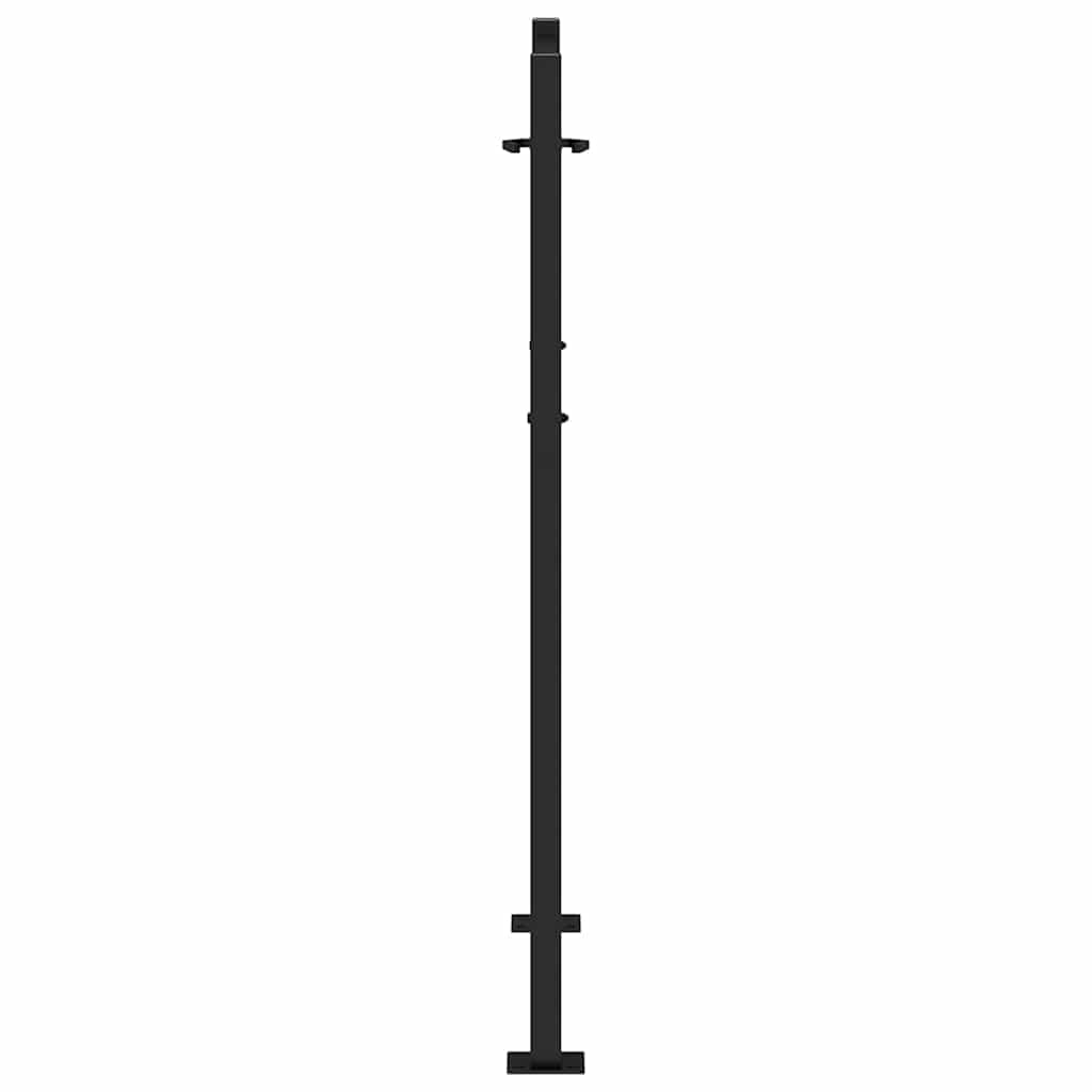 Gartentor Schwarz 100x100 cm Stahl Lichtdesign