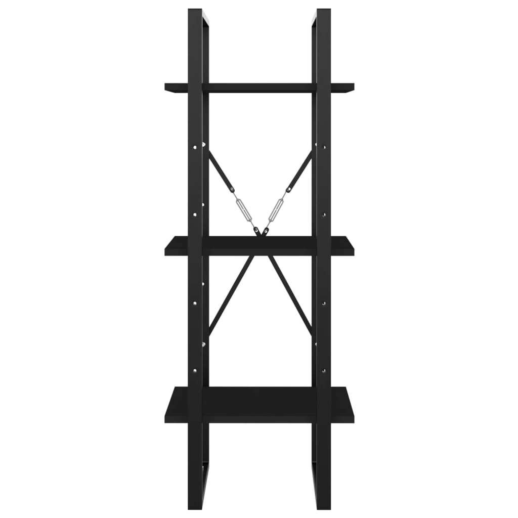 Bücherregal 3 Fächer Weiß 40x30x105 cm Holzwerkstoff