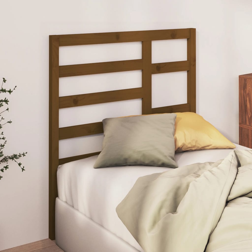 Bett-Kopfteil Grau 81x4x104 cm Massivholz Kiefer