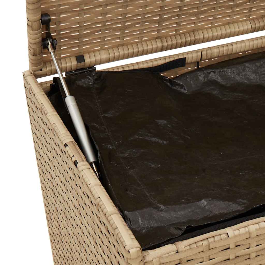 Gartentruhe Schwarz 283L Poly Rattan