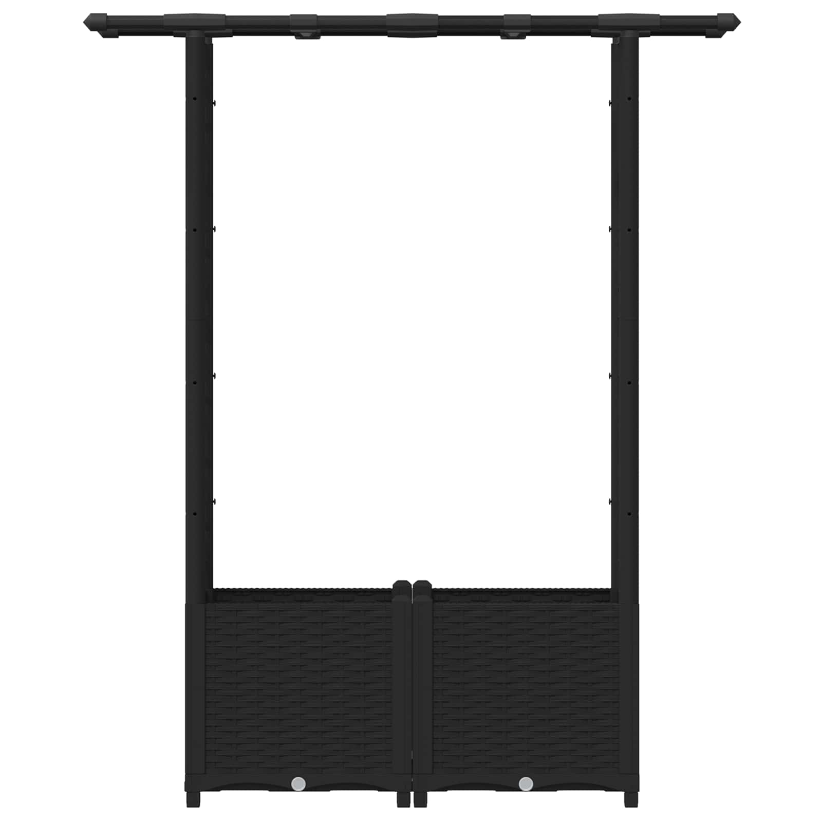Hochbeet mit Rankgitter und Dach Braun 124 x 40 x 123 cm PP