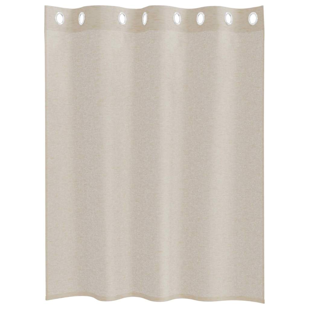 Voile-Vorhang mit Vorhängen 2 pcs Weiß 140 x 140 cm Polyester