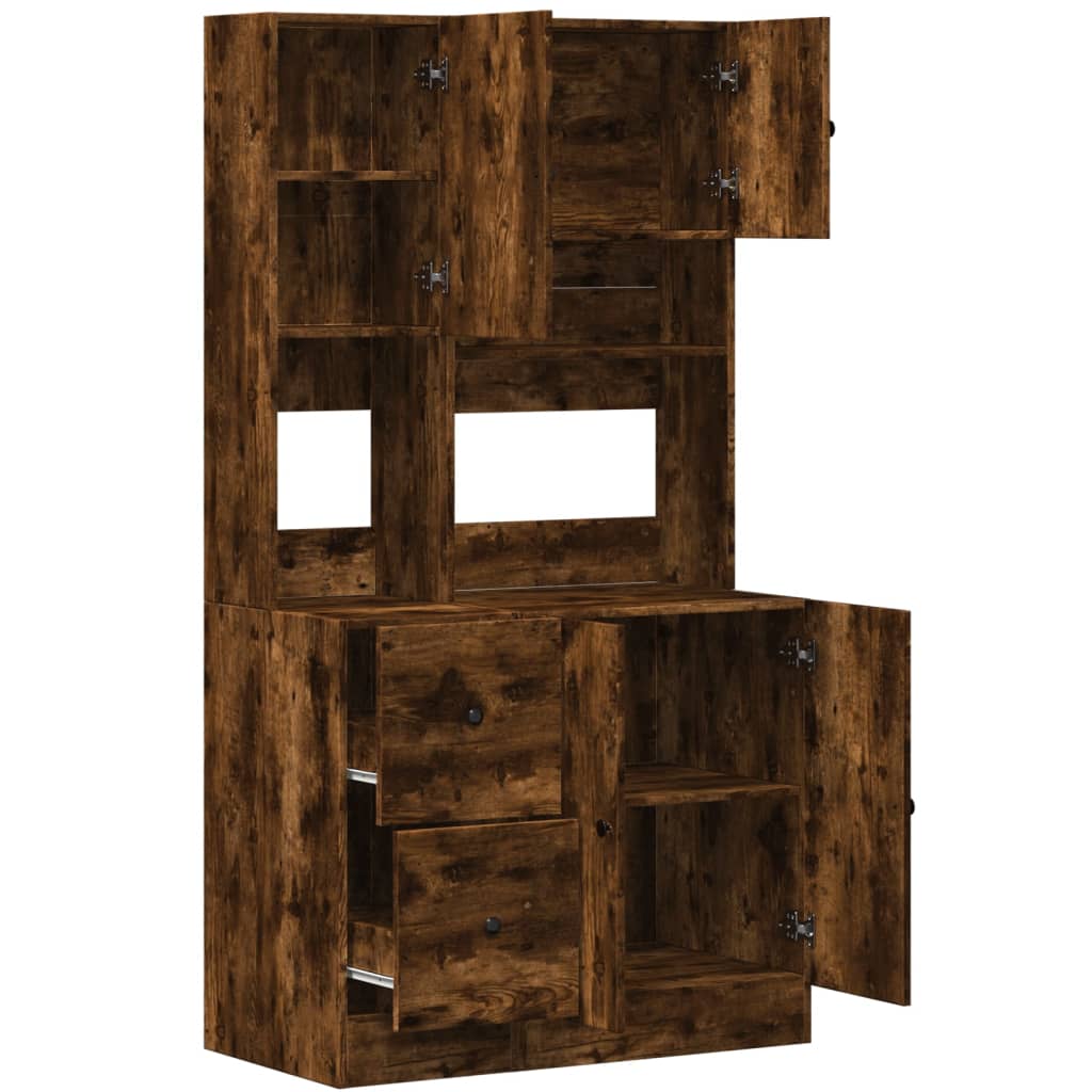 Küchenschrank Weiß 95x50x180 cm Holzwerkstoff