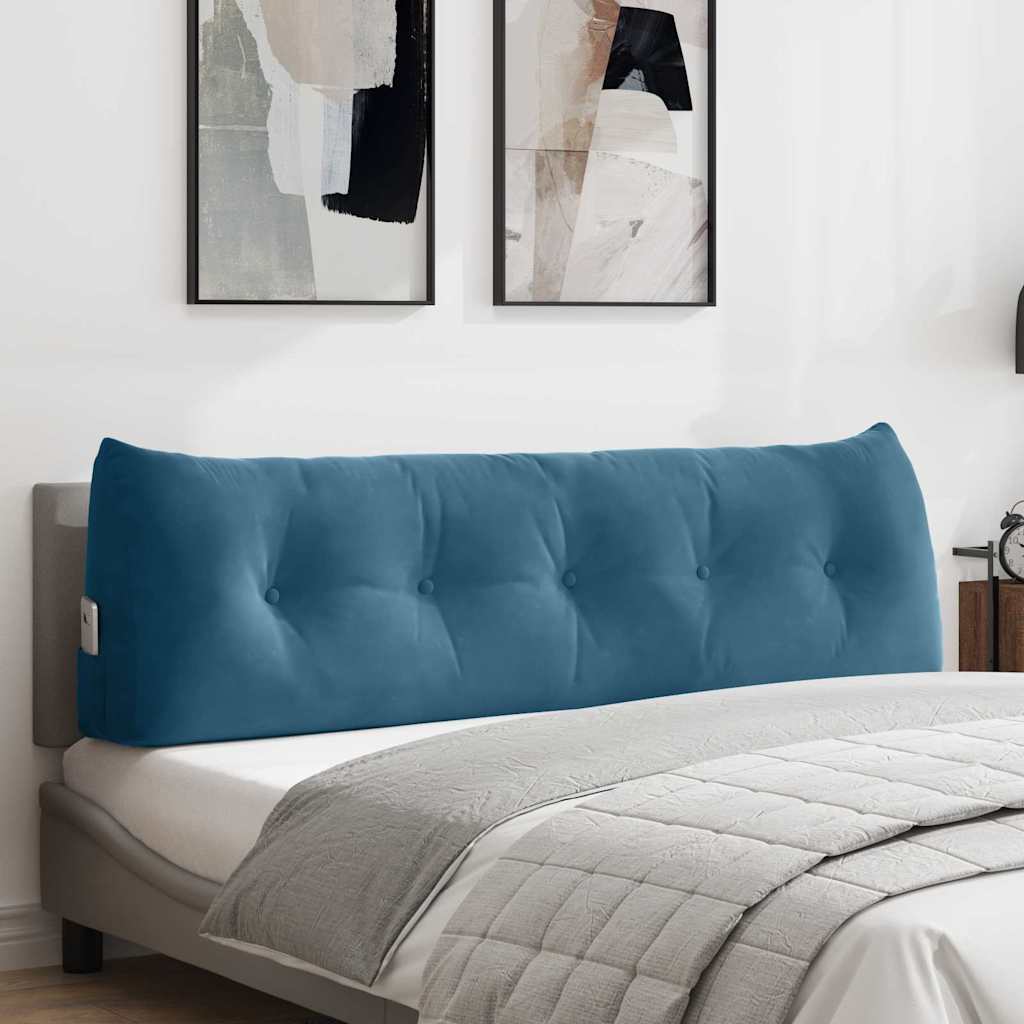 Rückenkissen Blau 45 x 24 x 50 cm Samt