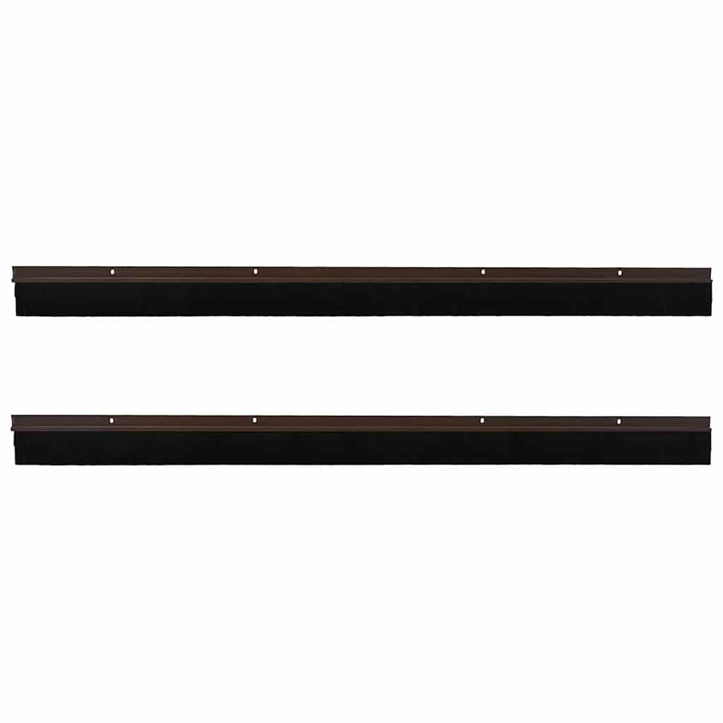 Aufsteck Türbürstendichtungen 2 pcs Braun 100 cm