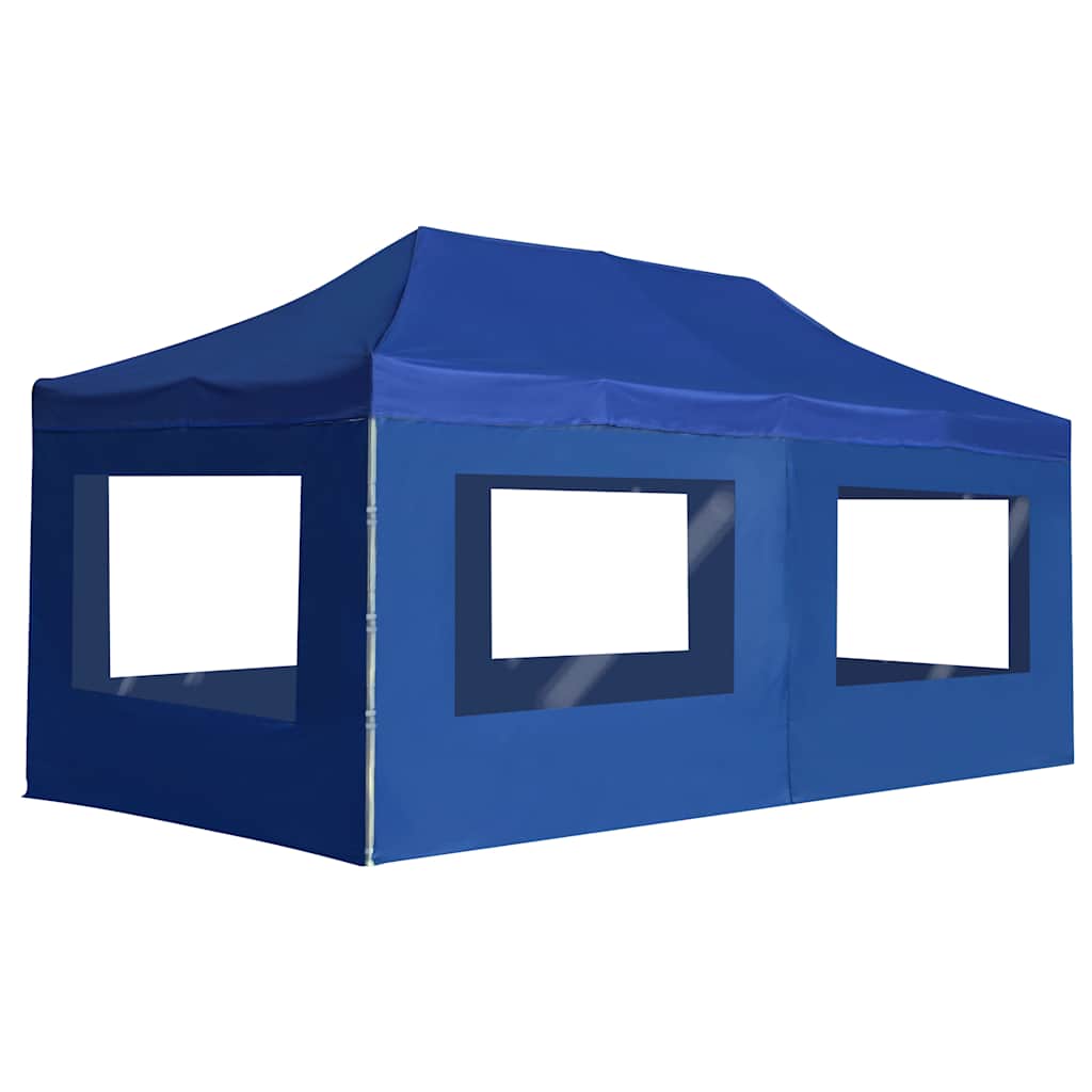 Profi-Partyzelt Faltbar mit Wänden Aluminium 3×3m Weiß