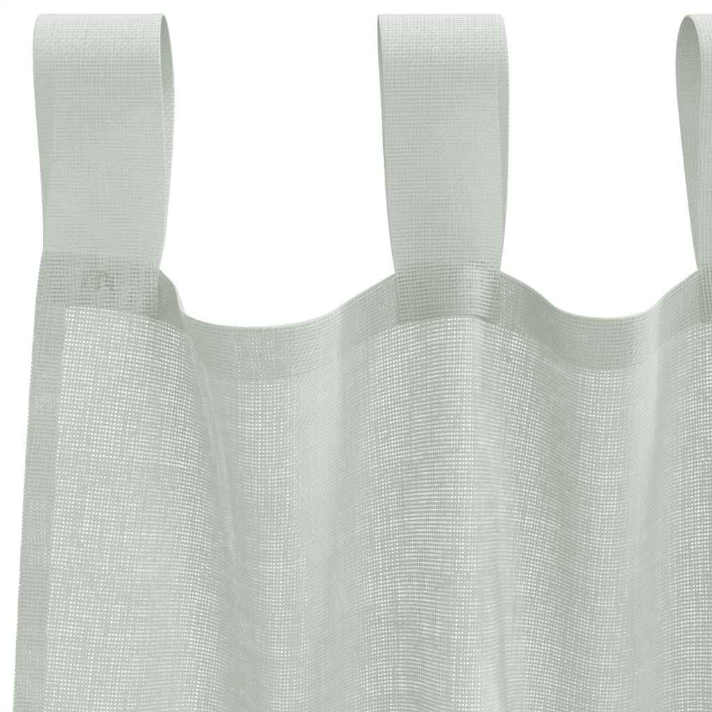 Voile Vorhänge mit Ösen 2 Stk. Apfelgrün 140x140 cm