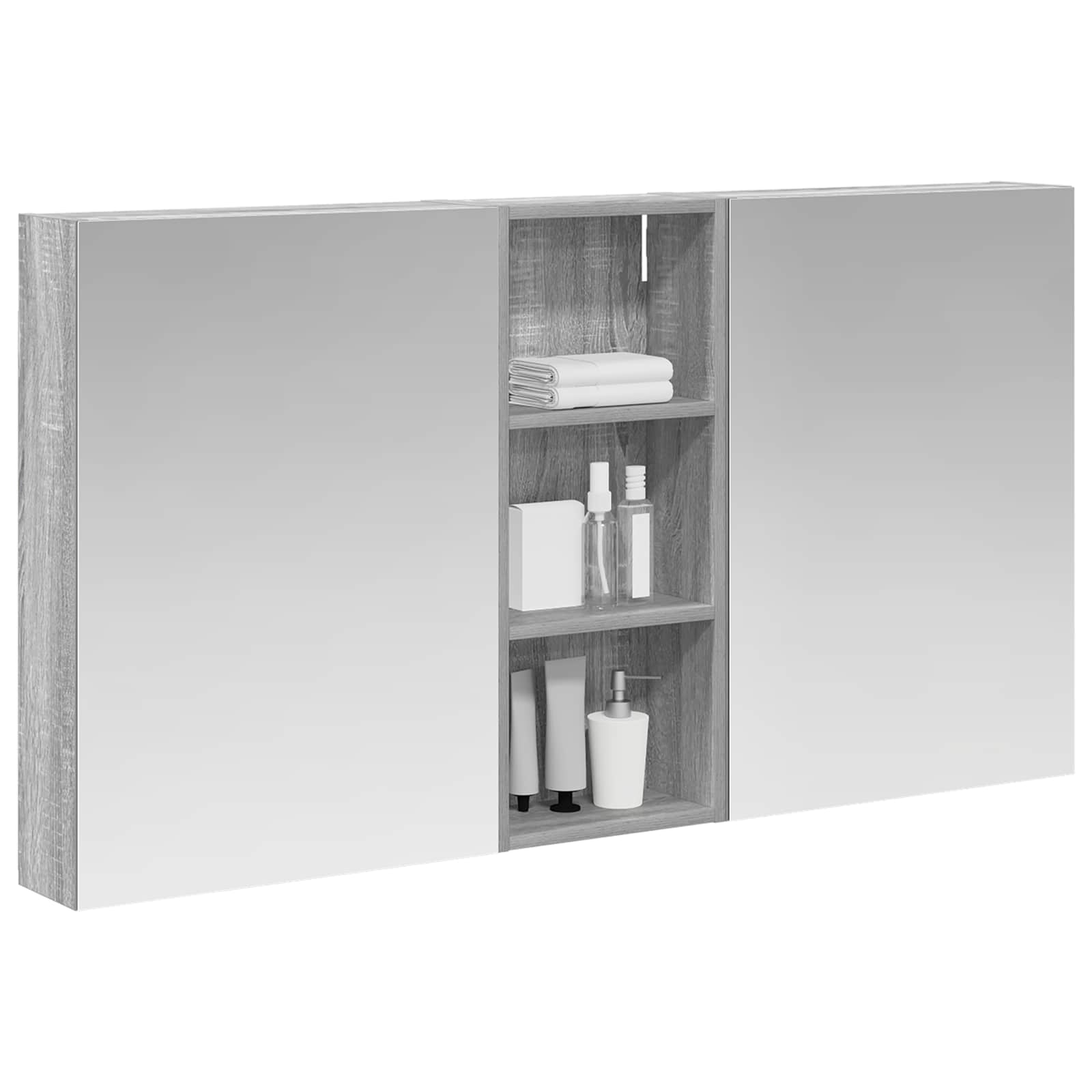 Badezimmerschrank-Set 3 pcs 80 x 10,5 x 50 cm Holzwerkstoff