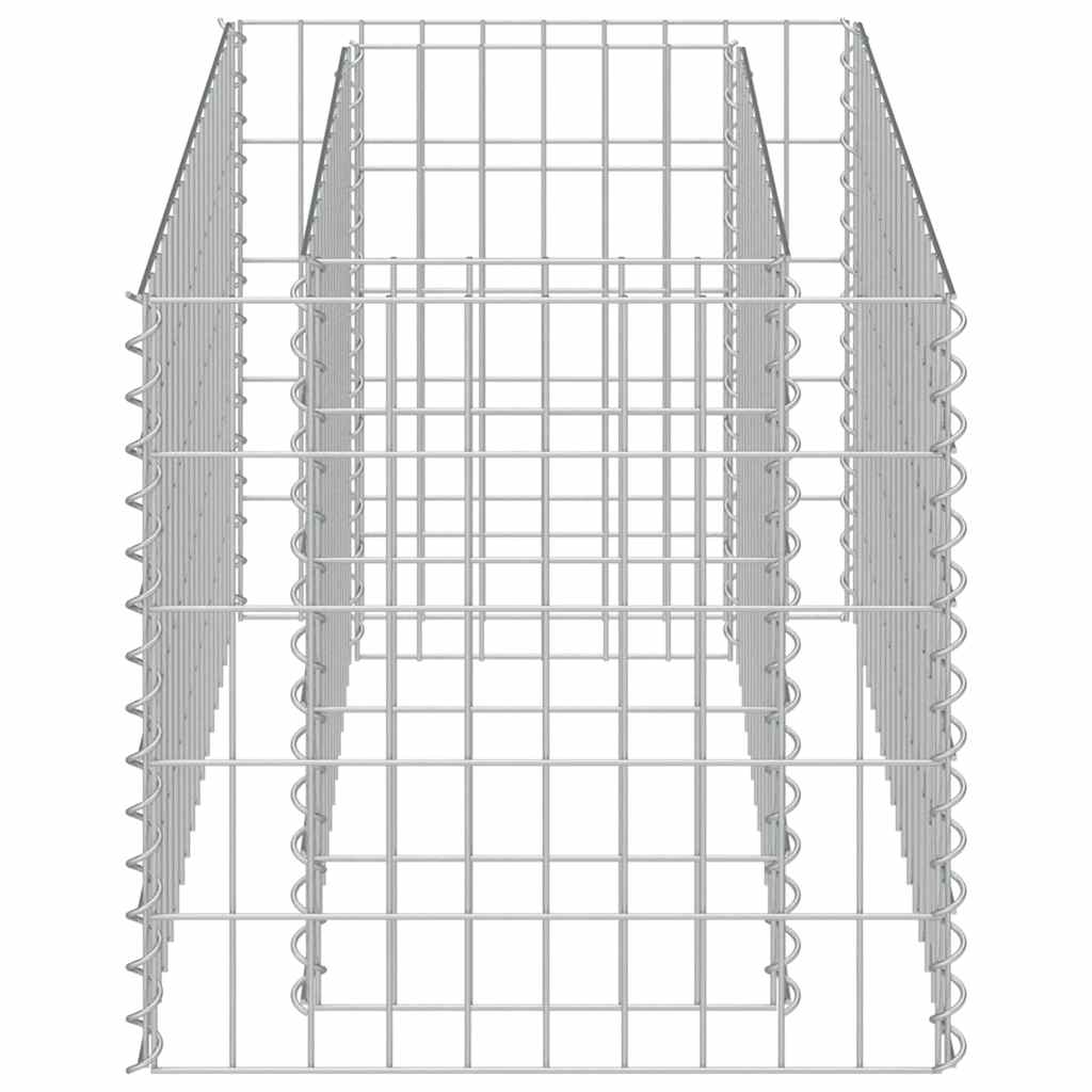 Gabionen-Hochbeet Verzinkter Stahl 450×90×100 cm