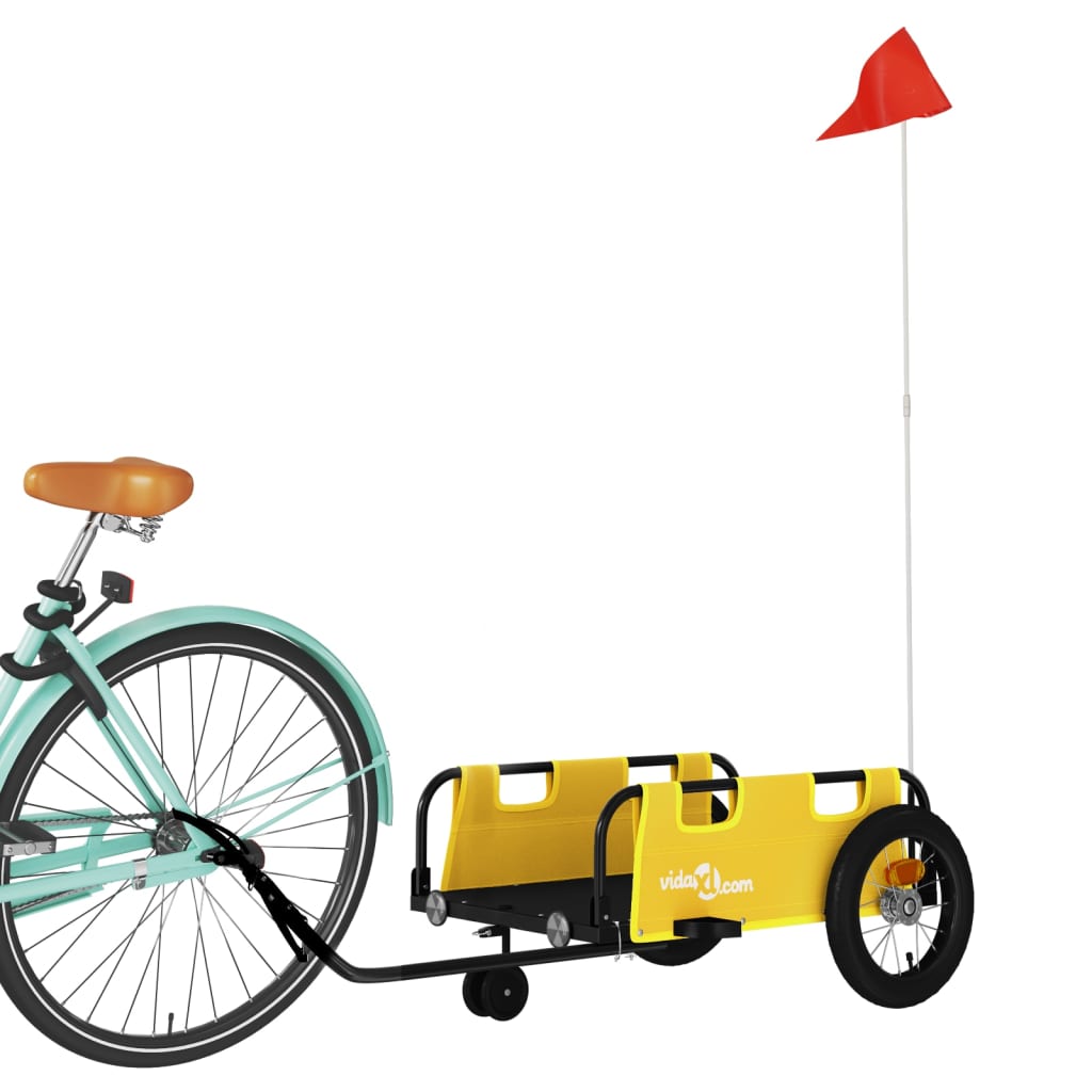Fahrradanhänger Orange Oxford-Gewebe und Eisen