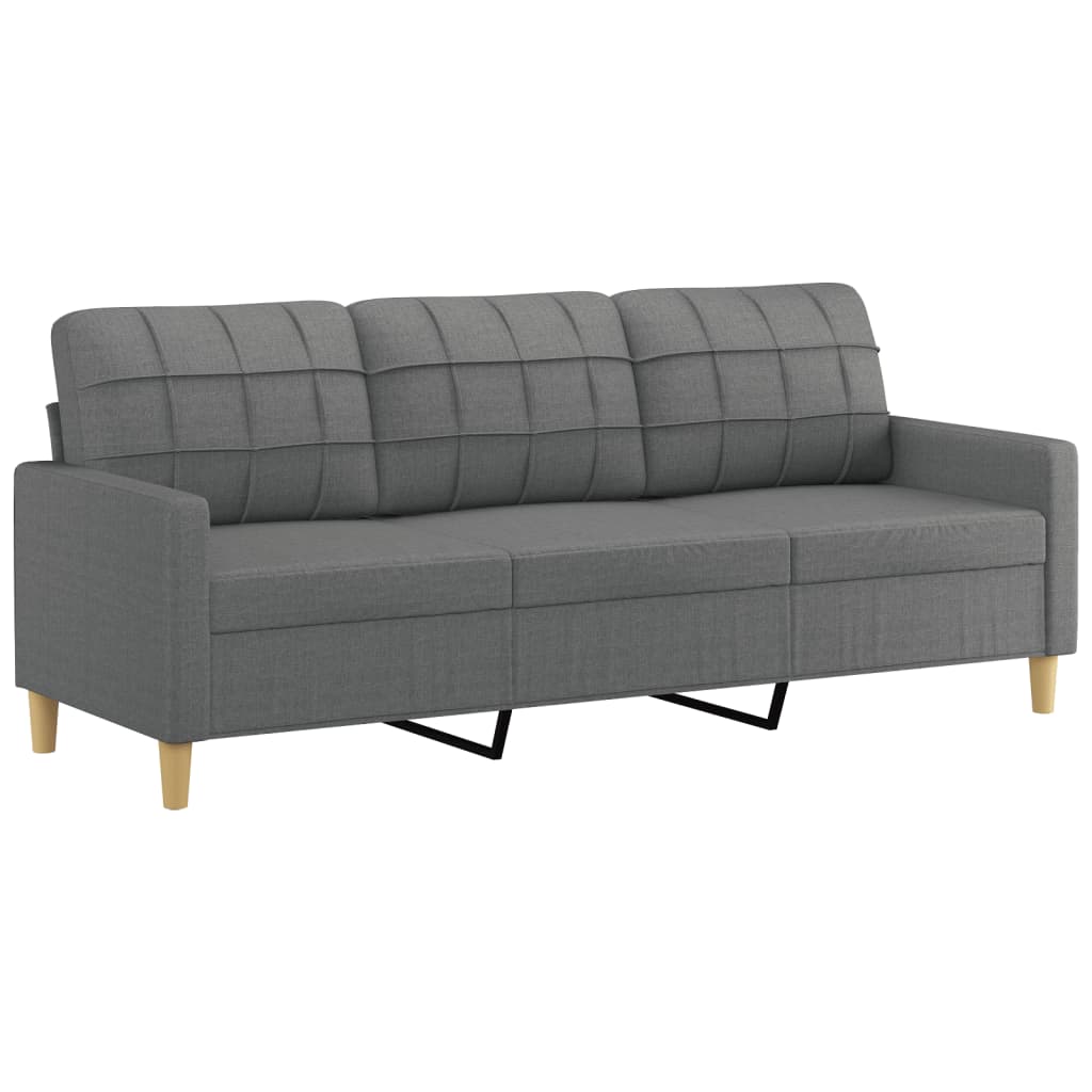 2-Sitzer-Sofa mit Zierkissen Braun 120 cm Stoff