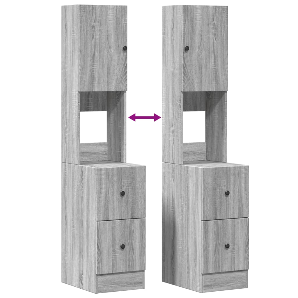 Küchenschrank Weiß 60x50x180 cm Holzwerkstoff