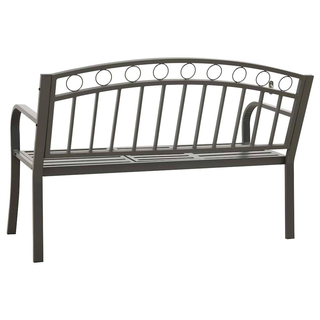 Gartenbank Grau 120 cm Stahl