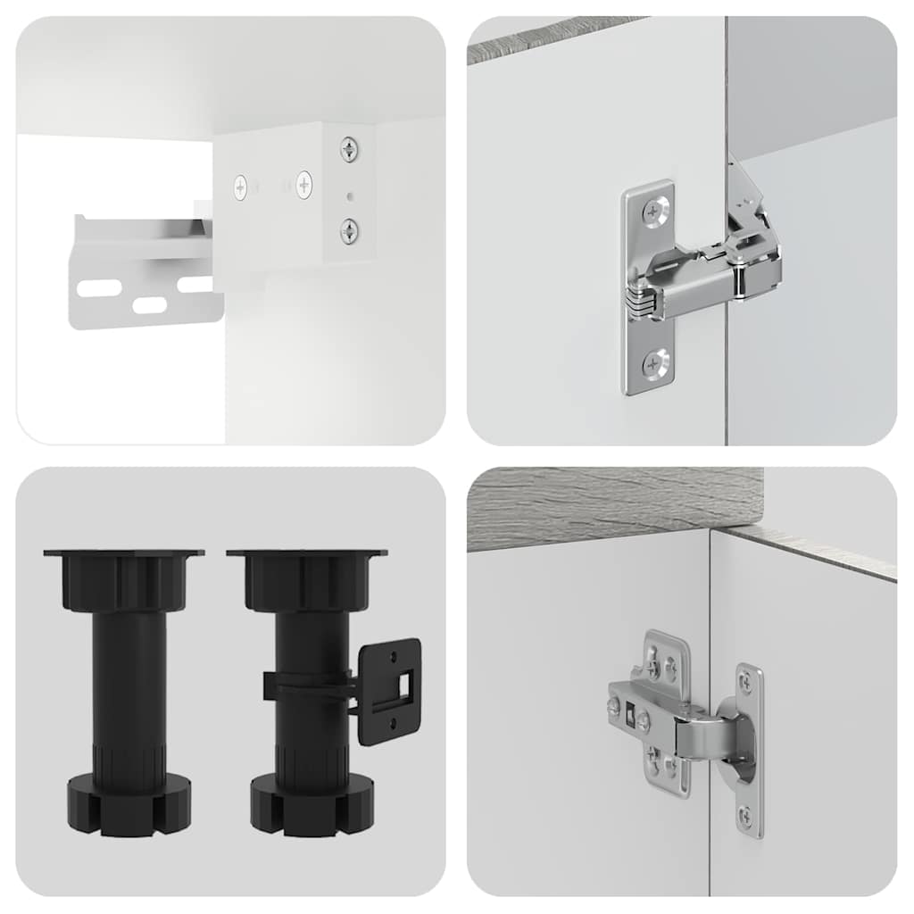 4-tlg. Küchenschrank-Set Kalmar Weiß Holzwerkstoff