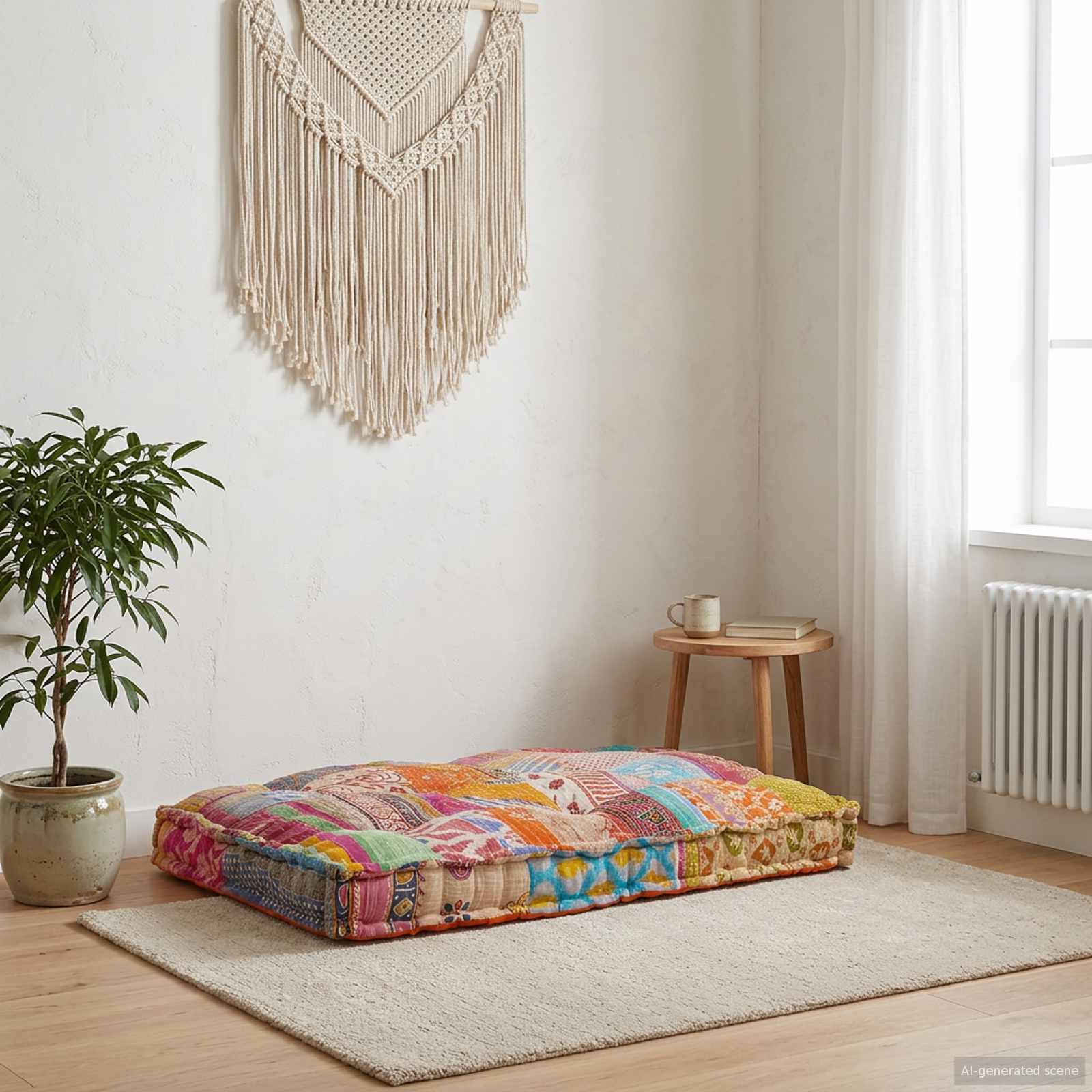 Palettensofa-Auflage Mehrfarbig Stoff Patchwork