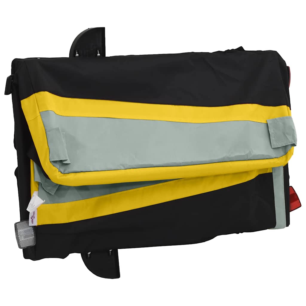Fahrradanhänger Schwarz und Rot 30 kg Eisen
