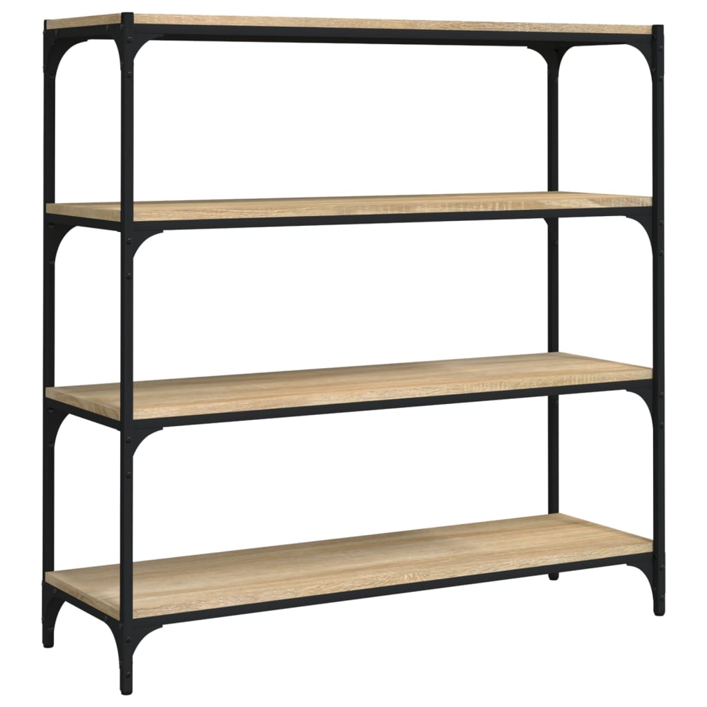Bücherregal Schwarz 40x33x70,5 cm Holzwerkstoff und Stahl