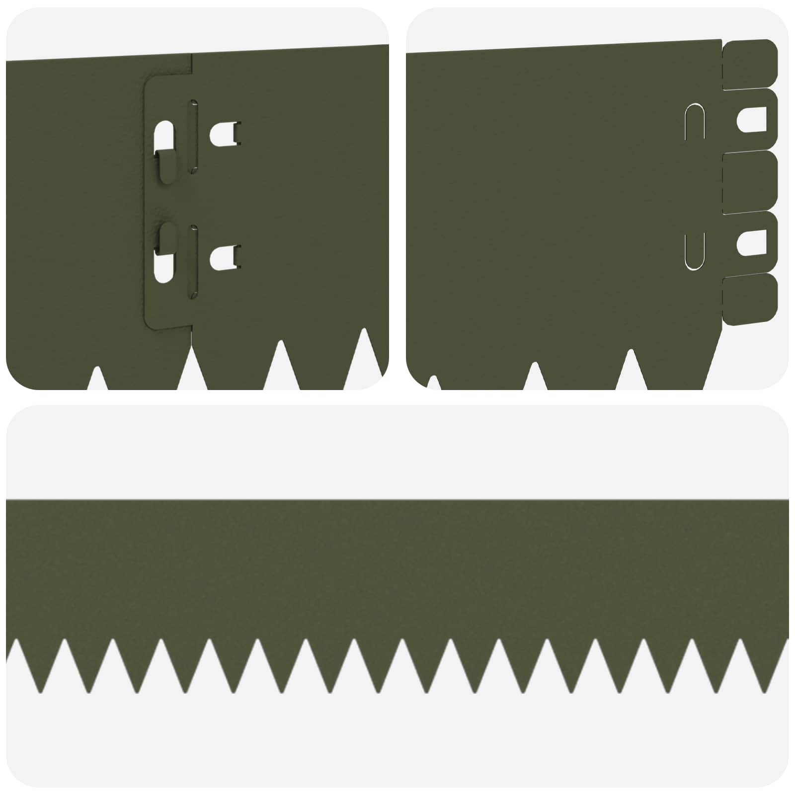 Raseneinfassung 10 pcs 103 x 10 cm Stahl Schwarz