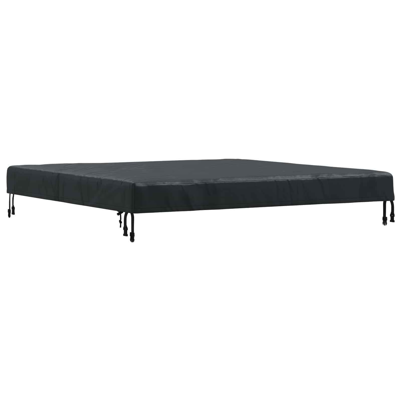 Tischdecken Uni Schwarz 62 x 62 x 15 cm Stoff