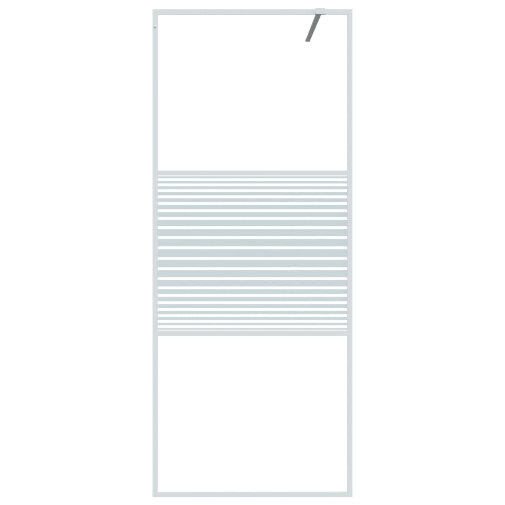 Duschwand für Begehbare Dusche Schwarz 100x195 cm ESG-Glas Klar