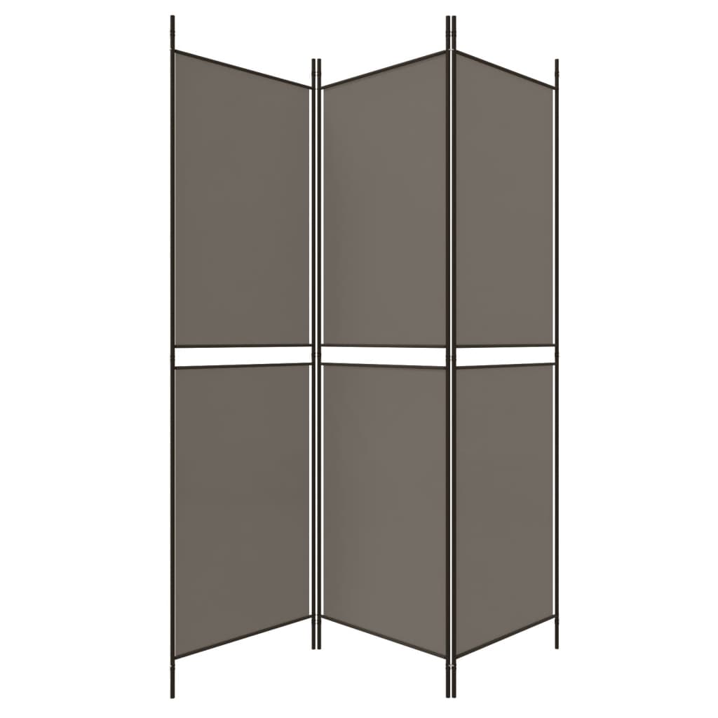 3-teiliger Raumteiler Beige 150 x 180 cm Stoff