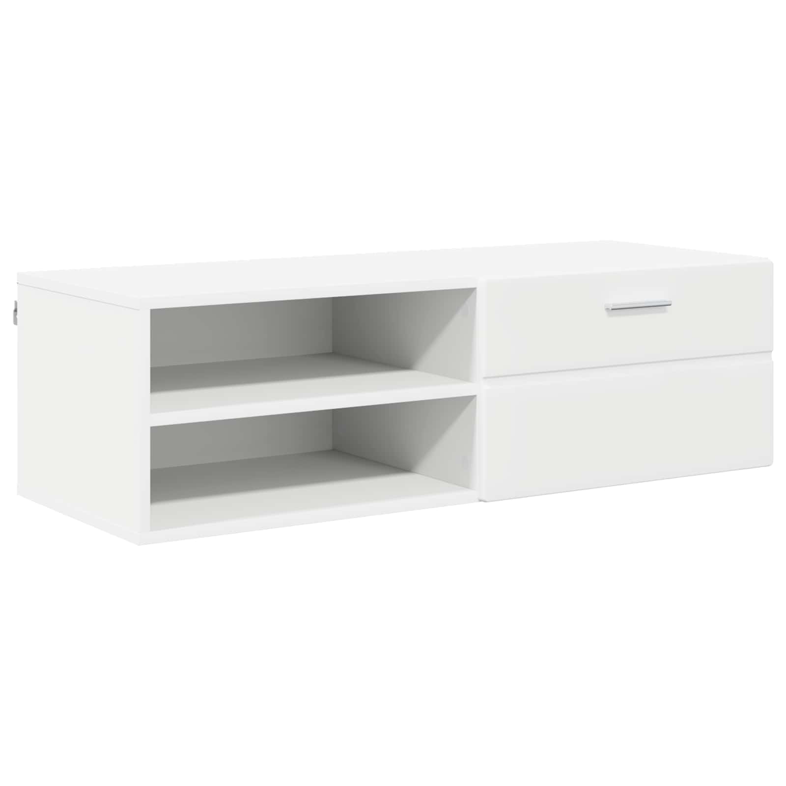 Highboard mit Regal FLORIN Weiß 60 x 35 x 182 cm Holzwerkstoff
