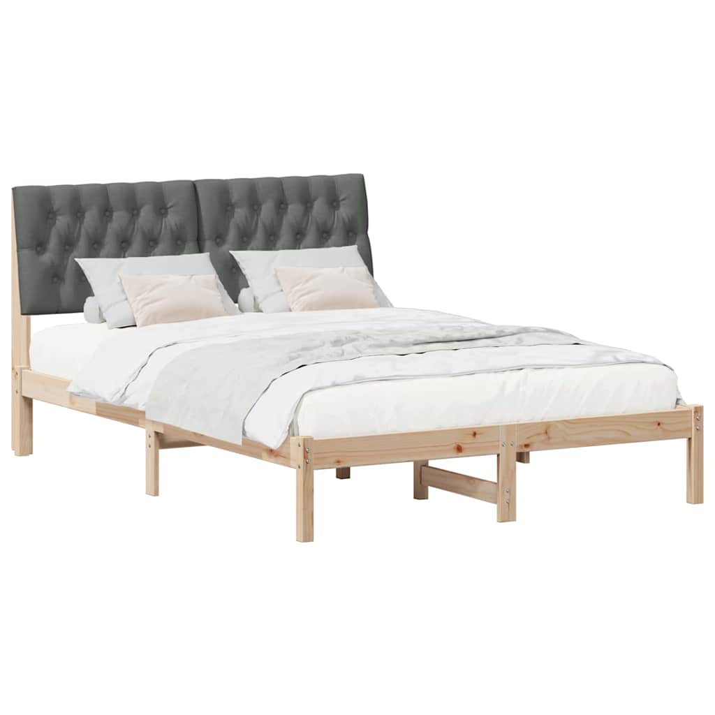 Bettgestell mit gepolstertem Kopfteil Braun 200 x 200 cm