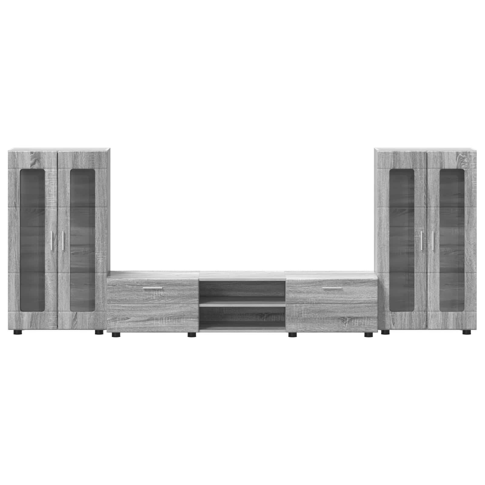 Highboard mit Regal FLORIN Weiß 60 x 35 x 182 cm Holzwerkstoff