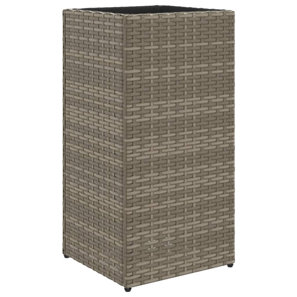 Pflanzkübel 2 Stk. Schwarz 40x40x80 cm Poly Rattan