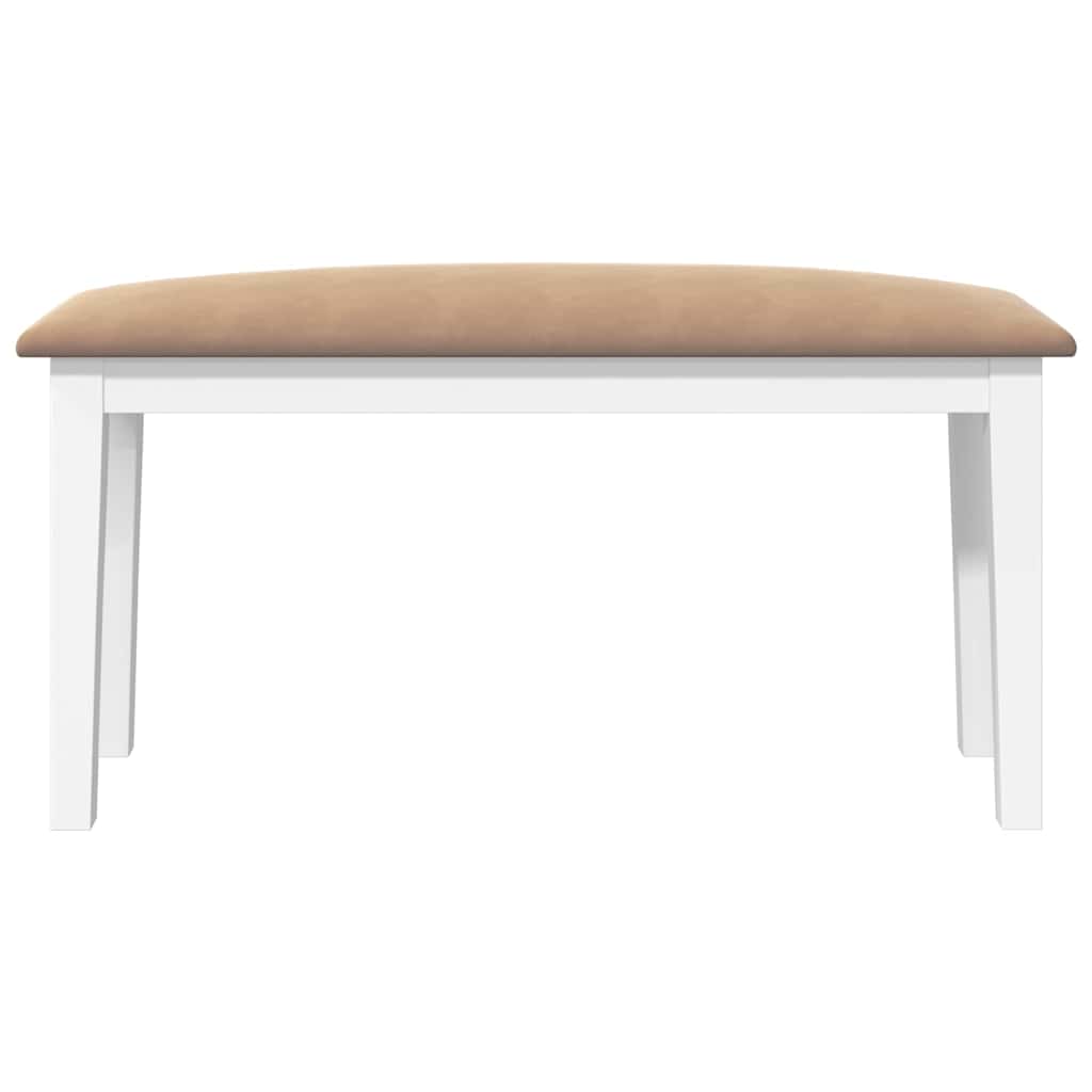 Bank 90 cm Braun Massivholz Gummibaum