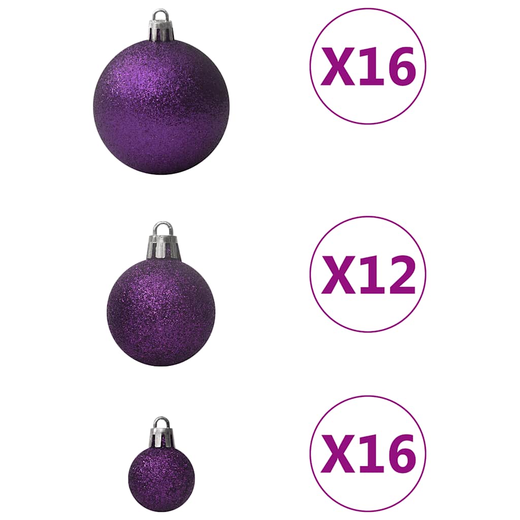 100-tlg. Weihnachtskugel-Set Weiß