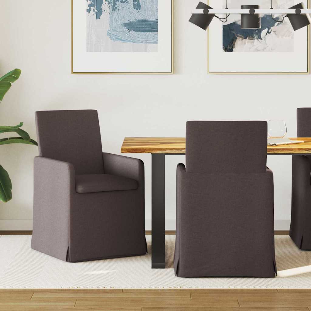 Esszimmerstühle 2 pcs Hellgrau 57 x 67 x 95 cm Stoff