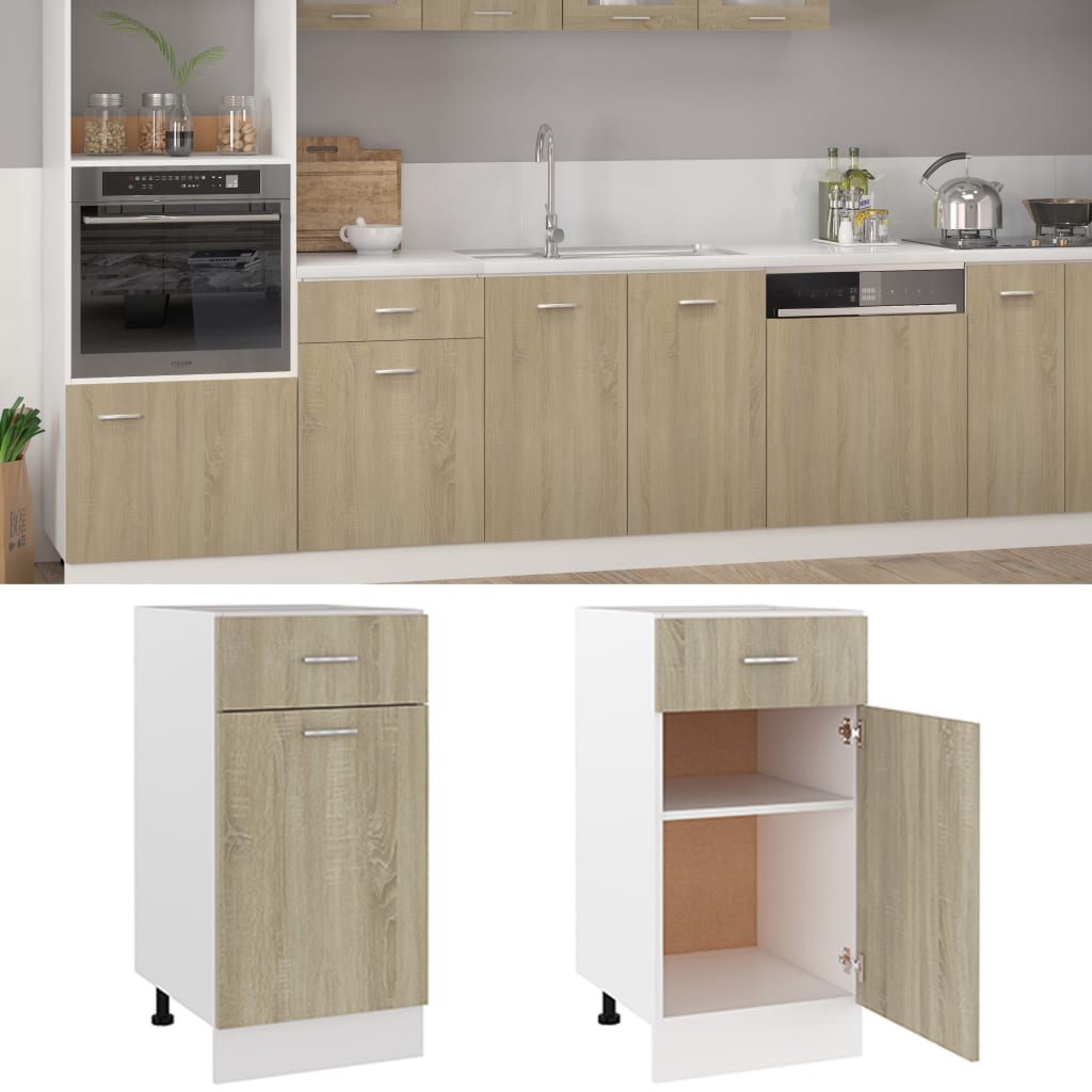 Spülenunterschrank Sonoma-Eiche 80x46x81,5 cm Holzwerkstoff