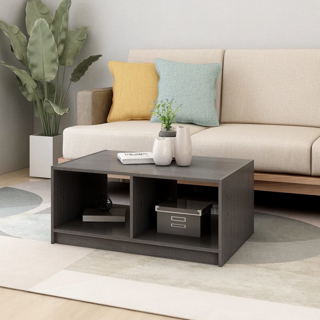 Couchtisch 75x50x33,5 cm Massivholz Kiefer
