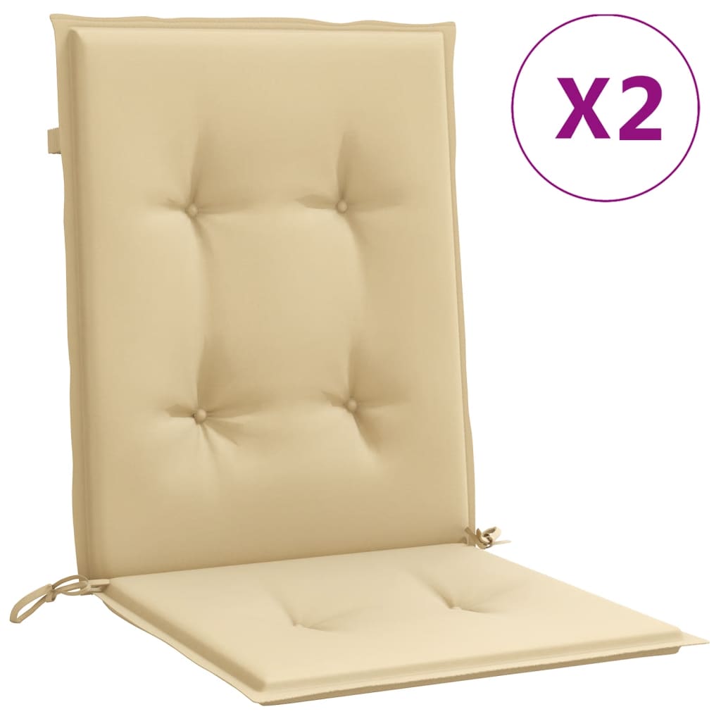 Niedriglehner-Auflagen 2 Stk Melange Anthrazit 100x50x7cm Stoff