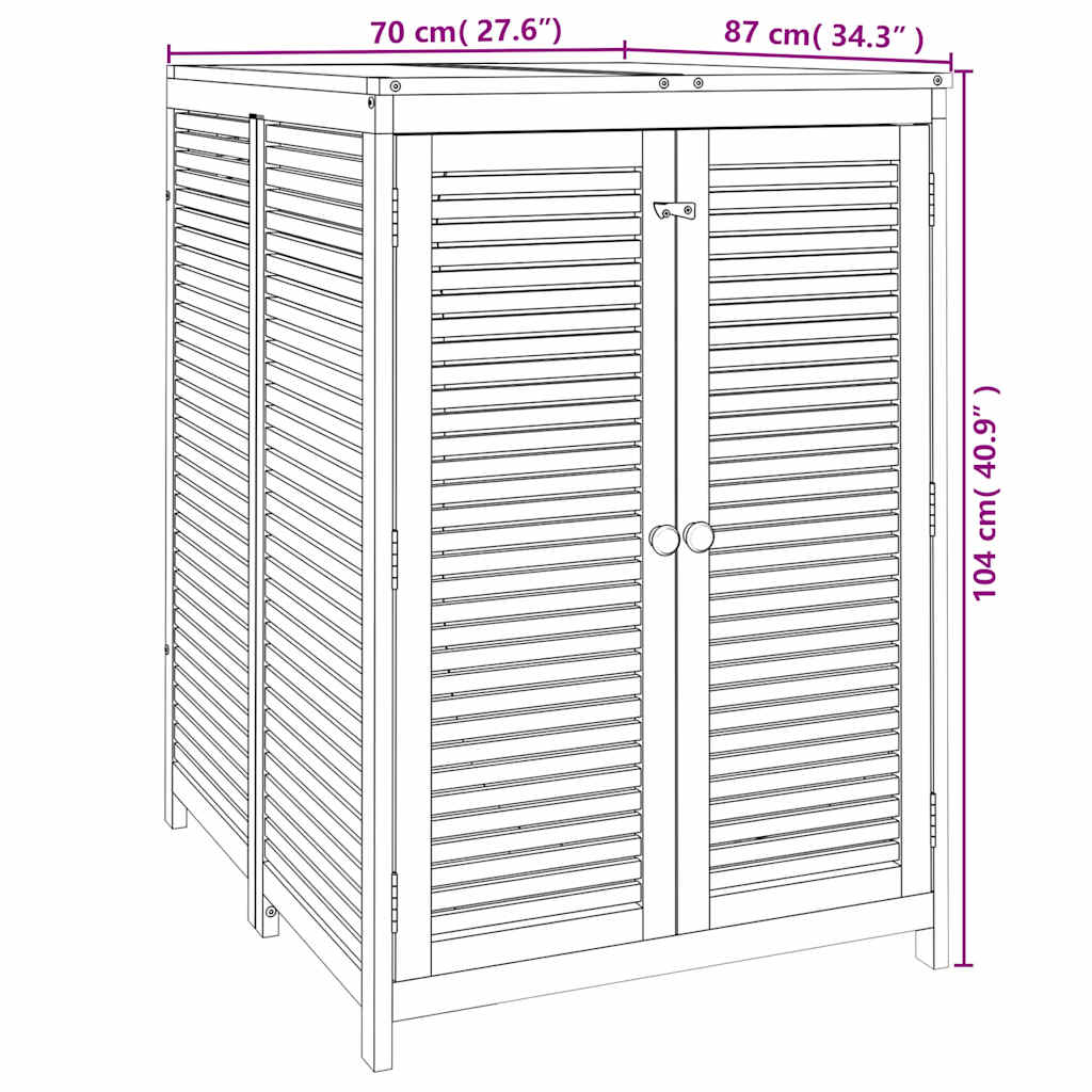 Gartenbox 140x87x104 cm Massivholz Akazie