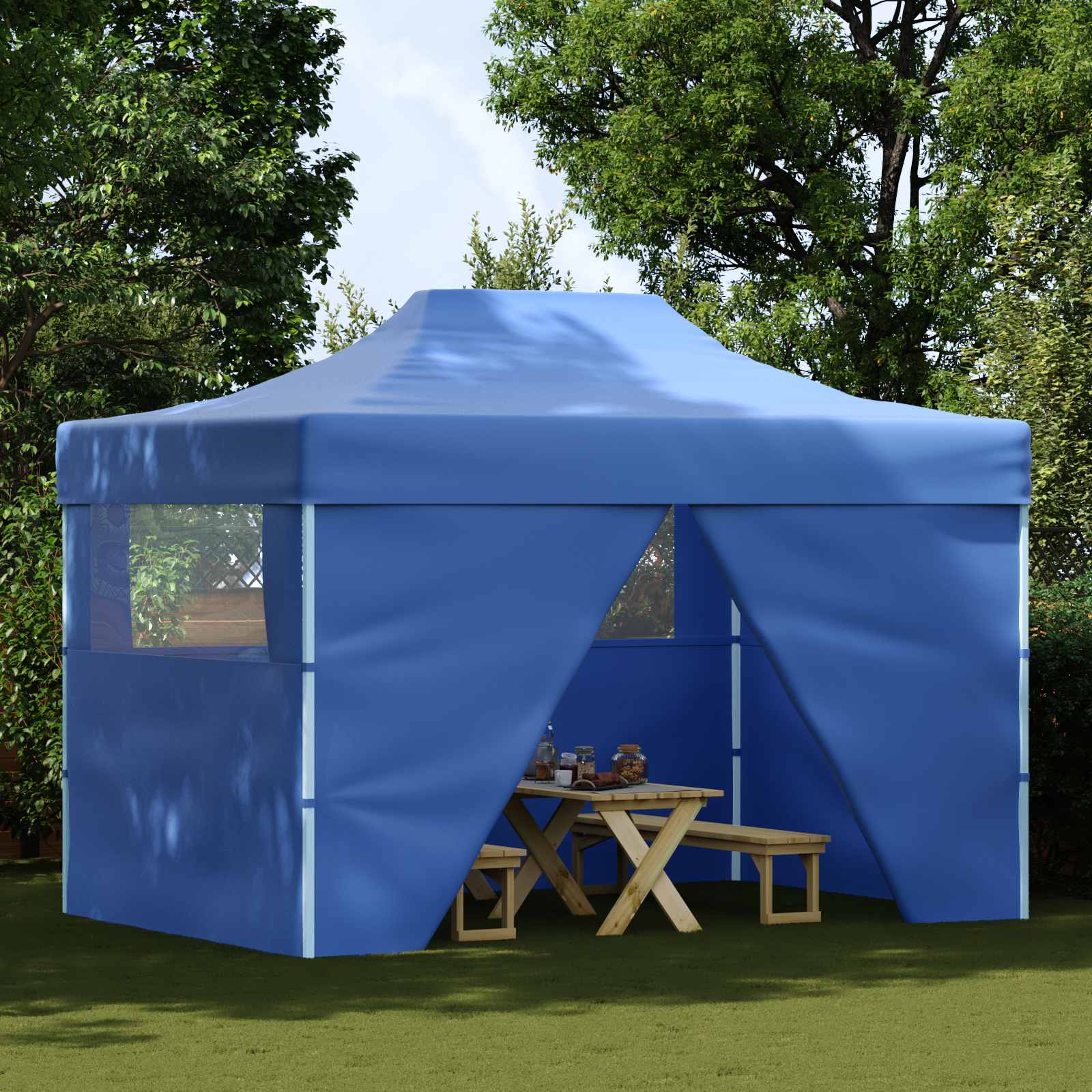 Partyzelt Faltbar Pop-Up Beige 410x279x315 cm