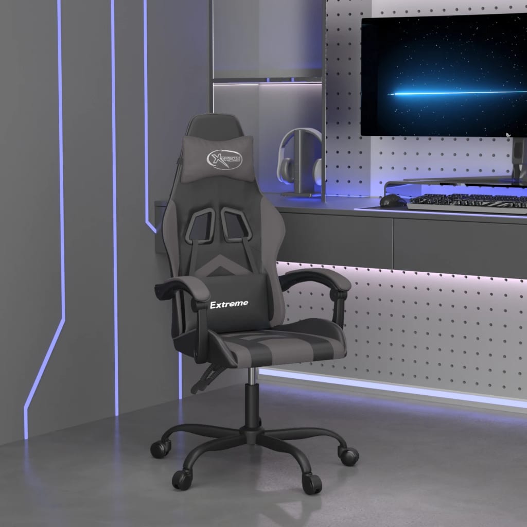 Gaming-Stuhl Drehbar Schwarz und Rot Kunstleder