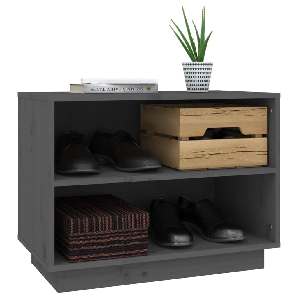 Schuhregal 60x34x45 cm Massivholz Kiefer