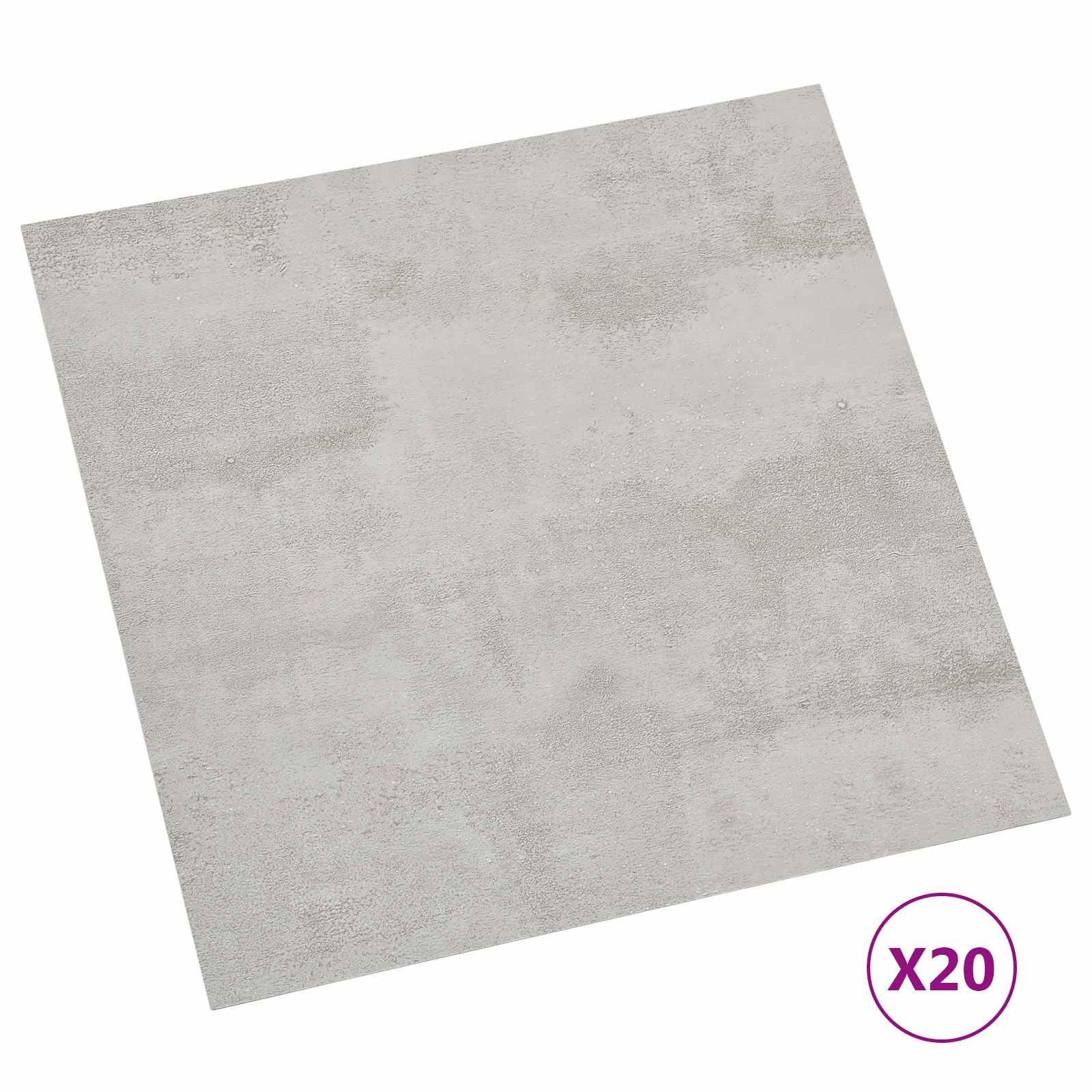 Selbstklebende Bodenplanken 30,5 x 30,5 cm 20 pcs PVC Betongrau